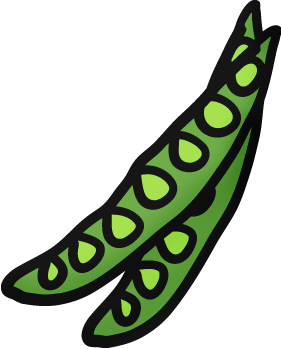 Free Hand Drawn Illustration of snap peas